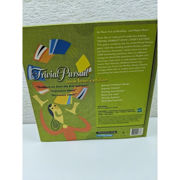 Trivial Pursuit Book Lover's Edition 2004 Authors Literary Characters Retail $50 - Picture 3 of 5